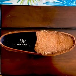Martin Dingman mens loafers paisley design